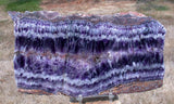 STUNNING ROYAL PURPLE 8"+ Chevron Amethyst Crystal Slab - Large Gorgeous Display Slab!