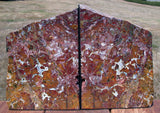 Large 13 lb. CHRISTMAS COLOR Marston Ranch Jasper Bookends - Beautifully Polished Natural Stone!!
