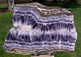 STUNNING ROYAL PURPLE Chevron Amethyst Crystal Slab - Large Gorgeous Display Slab!