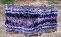 STUNNING ROYAL PURPLE 8&quot;+ Chevron Amethyst Crystal Slab - Large Gorgeous Display Slab!