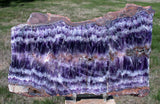 STUNNING ROYAL PURPLE 8&quot; Chevron Amethyst Crystal Slab - Large Gorgeous Display Slab!