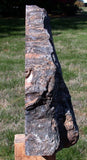 Polished Arizona Petrified Wood Sculpture: Black Woodworthia Log, 14+ lb