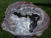SiS: EXTRA-LARGE 3.4 lb. Dugway, Utah Geode w/ Stand - DRUSY BLUE CAVERN!!