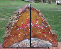 SiS: GORGEOUS CHRISTMAS COLORS 7 lb Marston Ranch Polished Jasper Bookends!