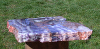 STUNNING ROYAL PURPLE Chevron Amethyst Crystal Slab - Large Gorgeous Display Slab!