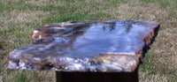 STUNNING ROYAL PURPLE 9" Chevron Amethyst Crystal Slab - Large Gorgeous Display Slab!
