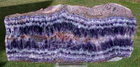 STUNNING ROYAL PURPLE 11 1/2" Chevron Amethyst Crystal Slab - Large Gorgeous Display Slab!