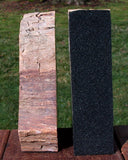 Dark Brown 8+ lb Petrified Wood Bookend Set - McDermitt, Oregon - WARM WOODY COLORS!