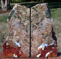 SUPER COLORFUL 9+ lb. Marston Ranch Jasper Bookends - Beautifully Polished Natural Stone!!